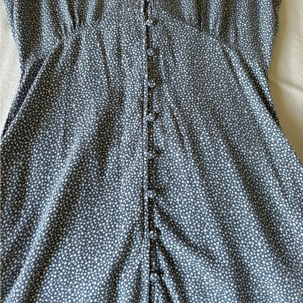Abercrombie And Fitch Womens Medium Blue White Summer Dress With Pockets - Picture 3 of 12
